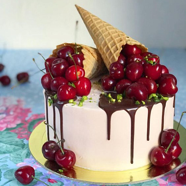 Торт "Вишневый рожок" купить - первоуральск.сладкоежкин.рф