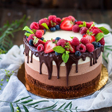 Торт "Три шоколада" купить - первоуральск.сладкоежкин.рф