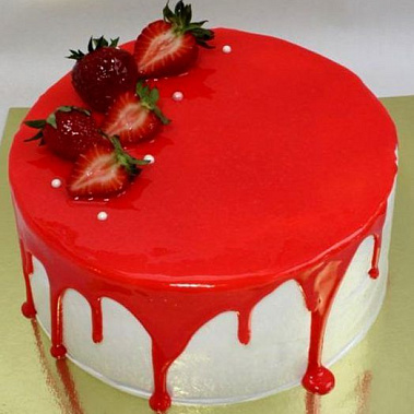 Торт глазурь с клубникой купить - первоуральск.сладкоежкин.рф