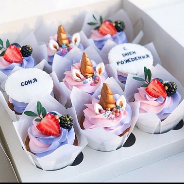 Капкейки "Единорожки" купить - первоуральск.сладкоежкин.рф