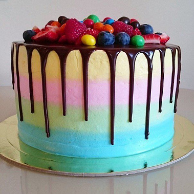 Торт с глазурью "Радуга" купить - первоуральск.сладкоежкин.рф
